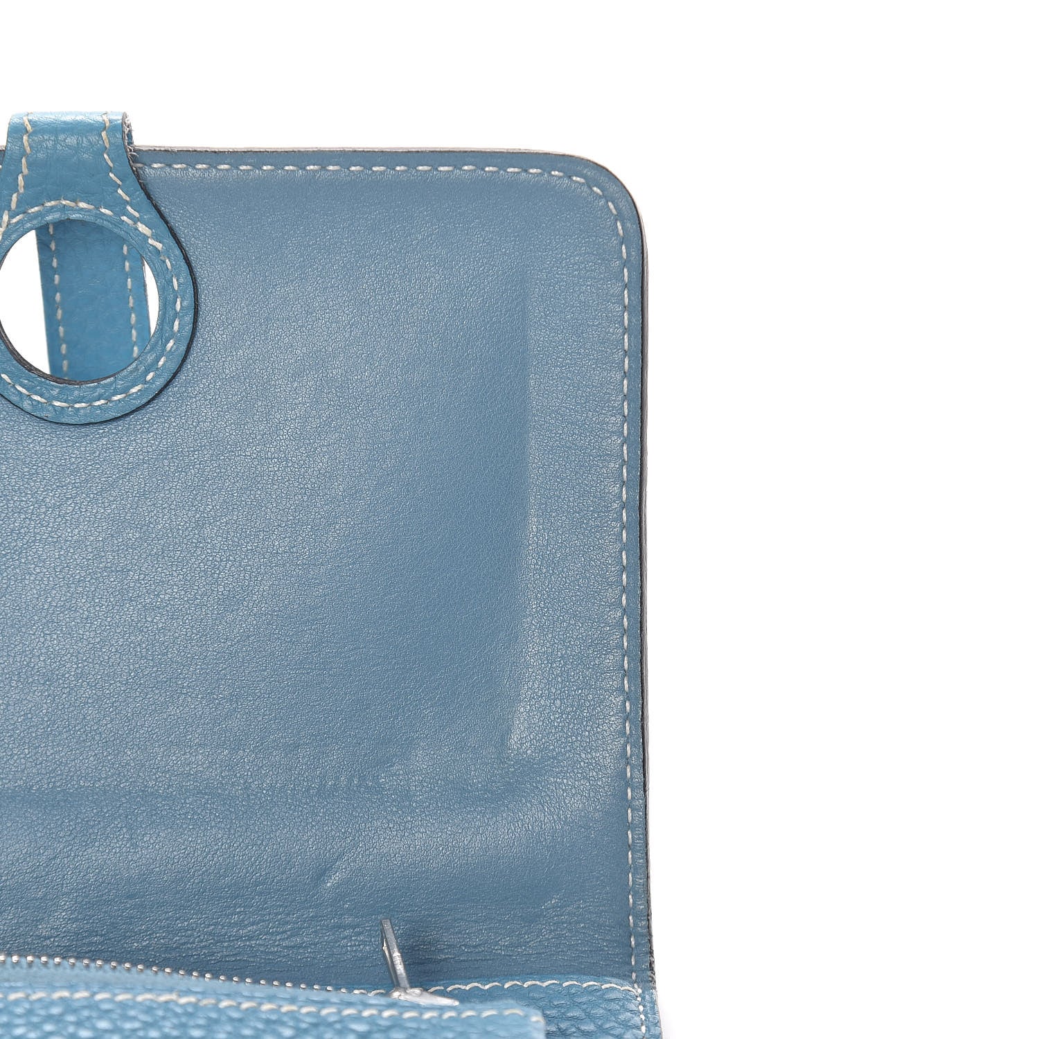 Hermes Togo Dogon Compact Wallet Blue Jean 8 of 11