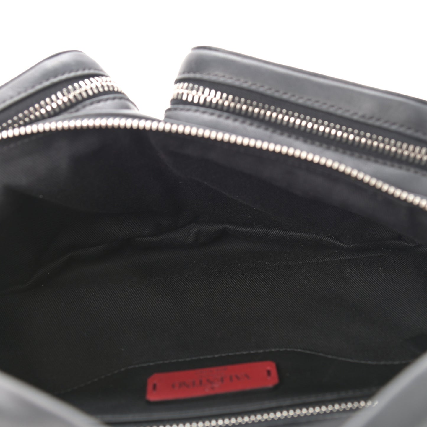 Calfskin Rockstud Belt Bag Black