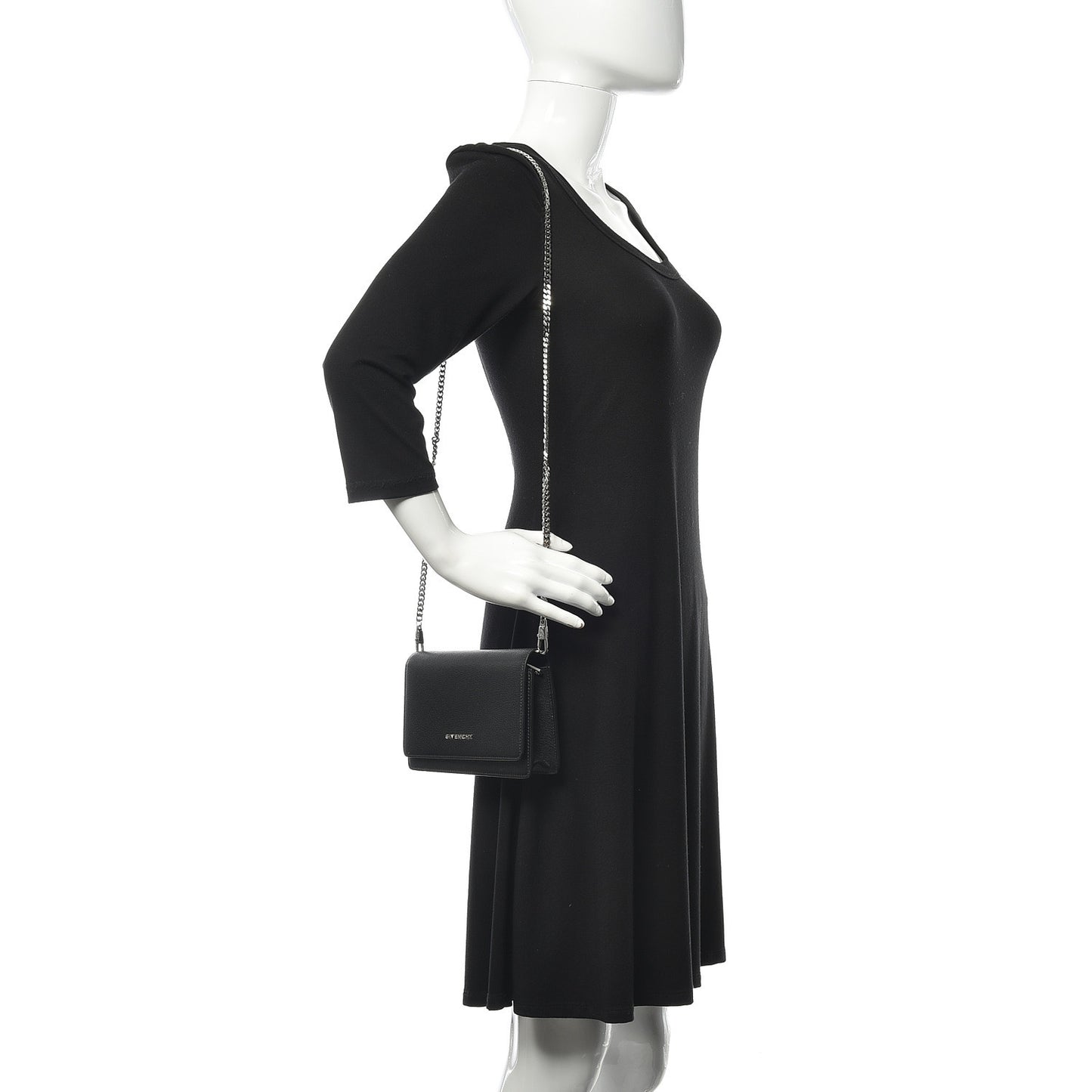 Sugar Goatskin Pandora Chain Wallet Black