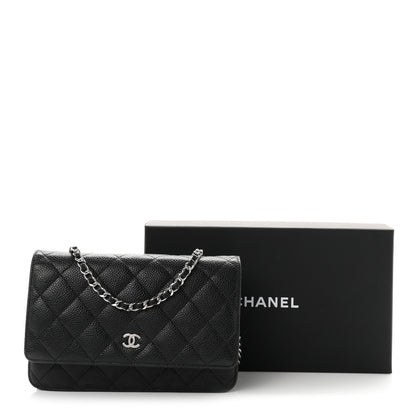 Chanel Caviar Quilted Wallet On Chain WOC Black 12 of 12