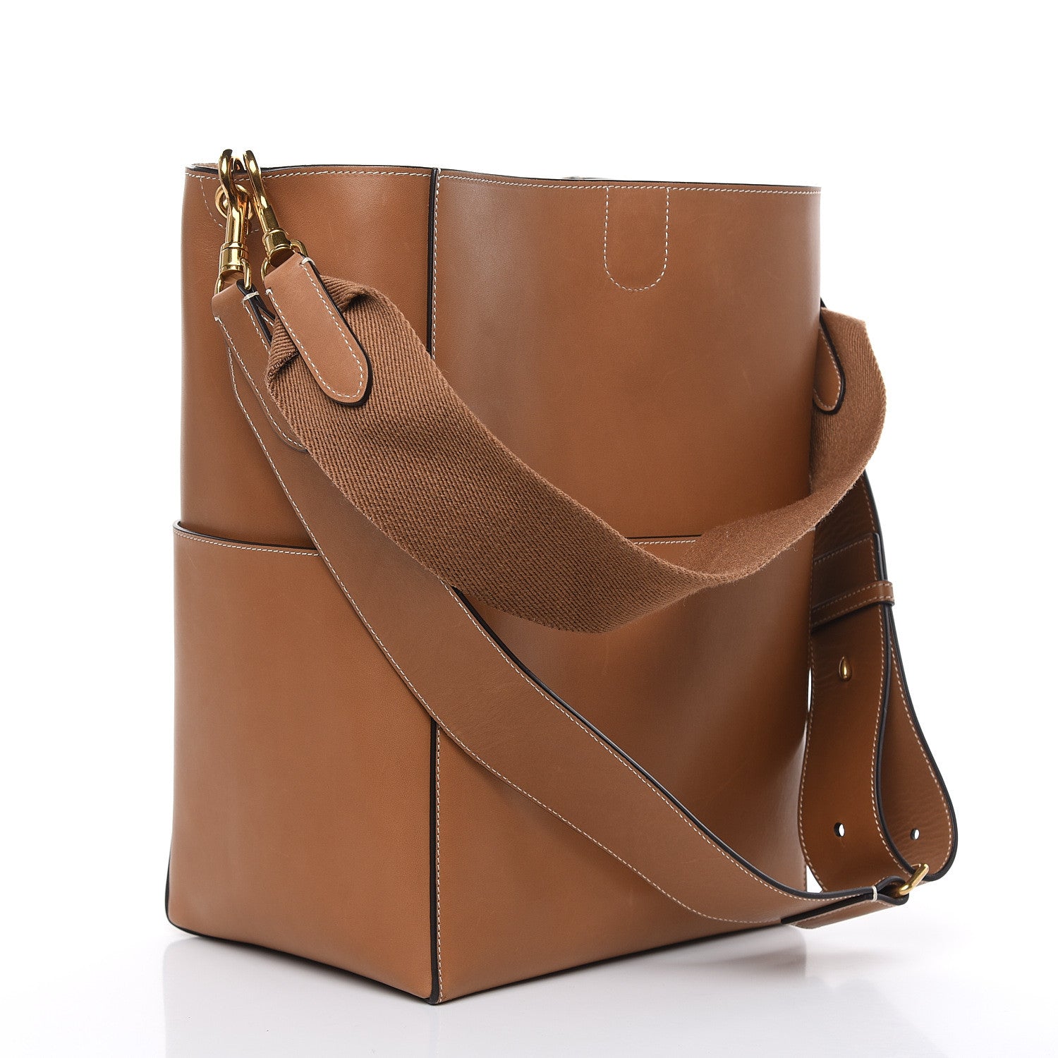 Celine Natural Calfskin Sangle Bucket Bag Light Camel 4 of 13