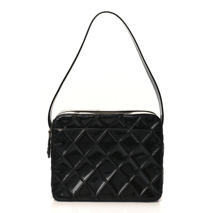 Chanel Patent Diamond Stitch Shoulder Bag Black 1 of 13