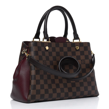 Louis Vuitton Damier Ebene Cuir Taurillon Brittany Bordeaux 2 of 6