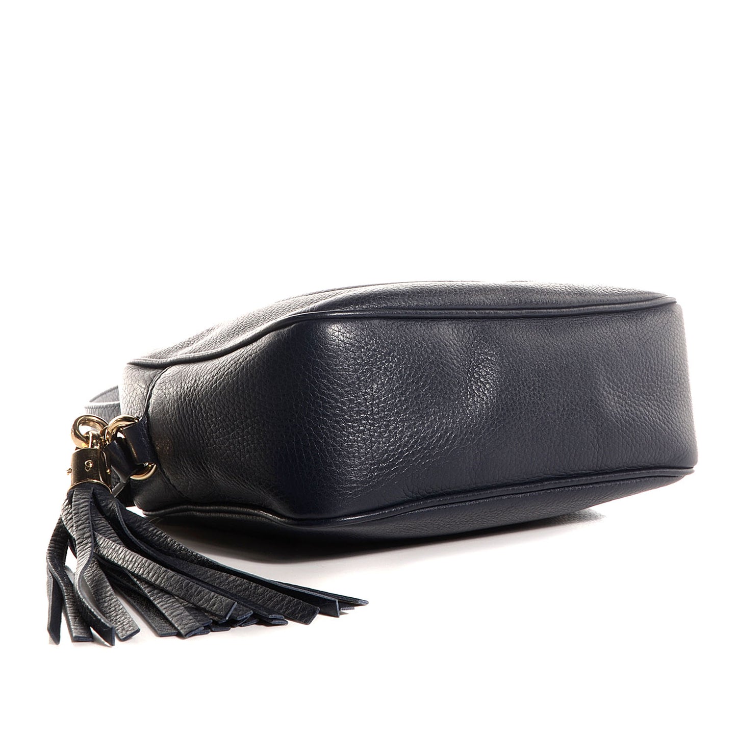Pebbled Calfskin Small Soho Disco Bag Blue