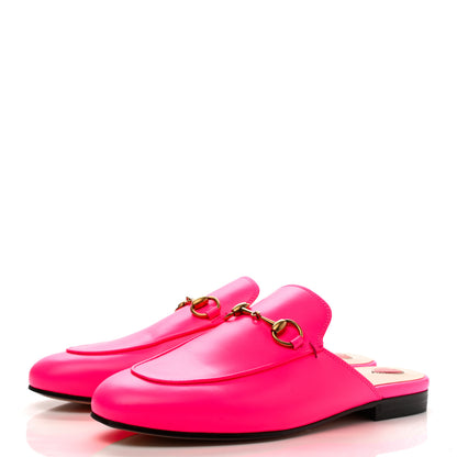 Gucci Calfskin Womens Princetown Slippers 35.5 Fuxia Fluo 3 of 8