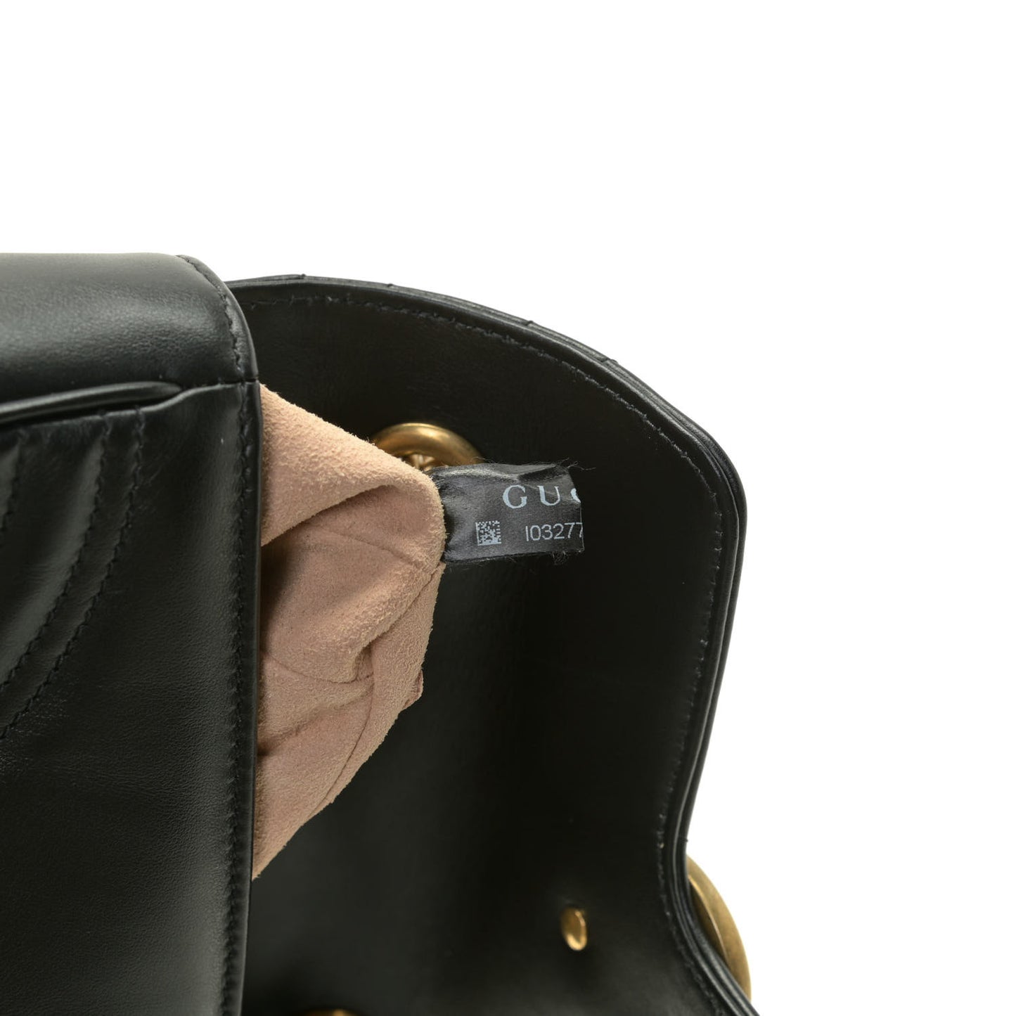 Calfskin Matelasse Mini GG Marmont Shoulder Bag Black