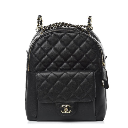 Chanel Caviar Quilted Medium Zip Around Backpack Black 1 of 10