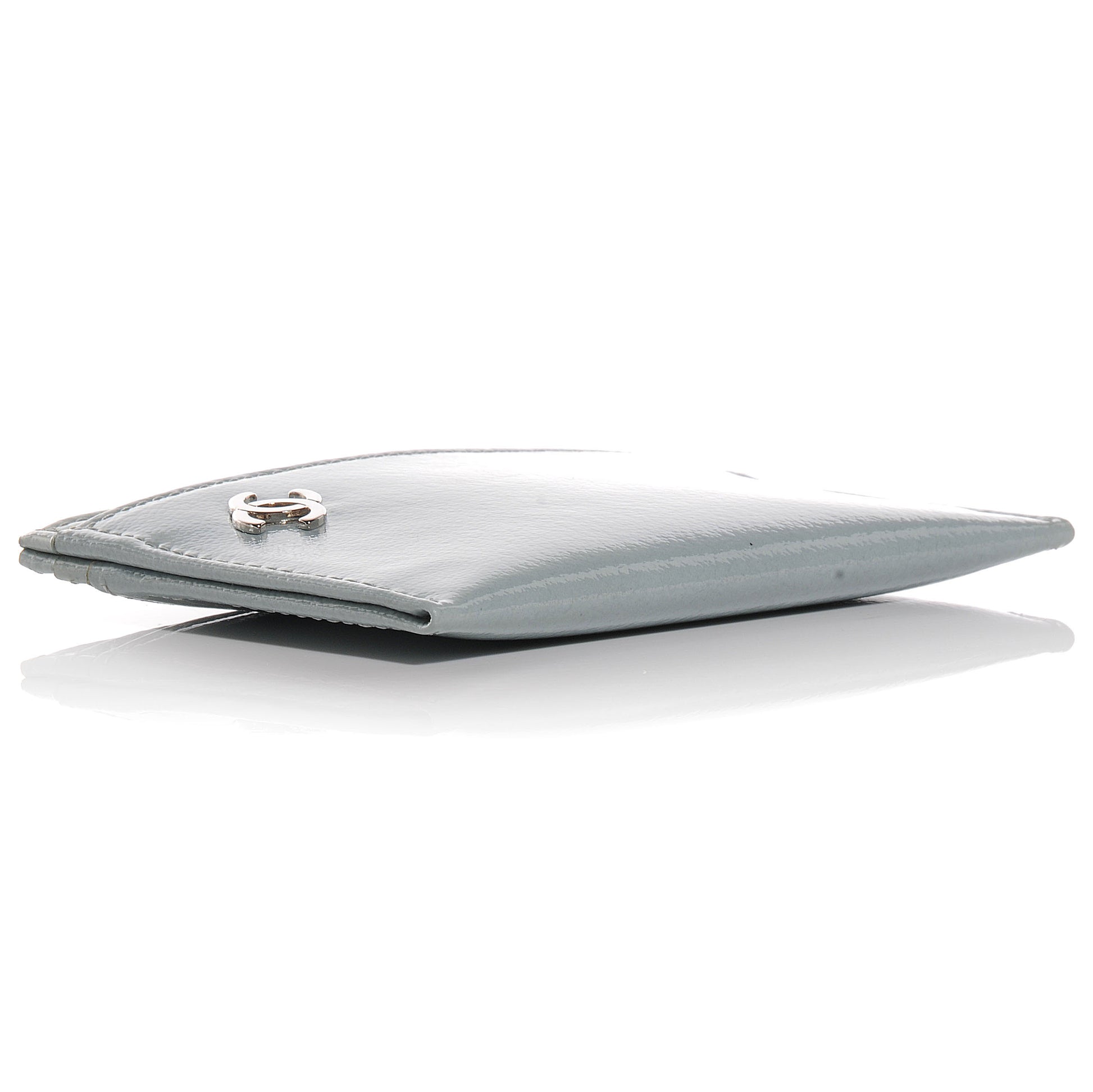 Chanel Patent Credit Card Holder Light Blue 4 of 8