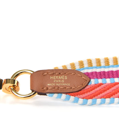 Hermes Toile Swift 25mm Sangle Cavale Shoulder Strap Magnolia Cappucine 3 of 4
