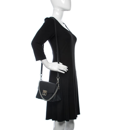 Givenchy Goatskin Small GV3 Shoulder Bag Black 2 of 9