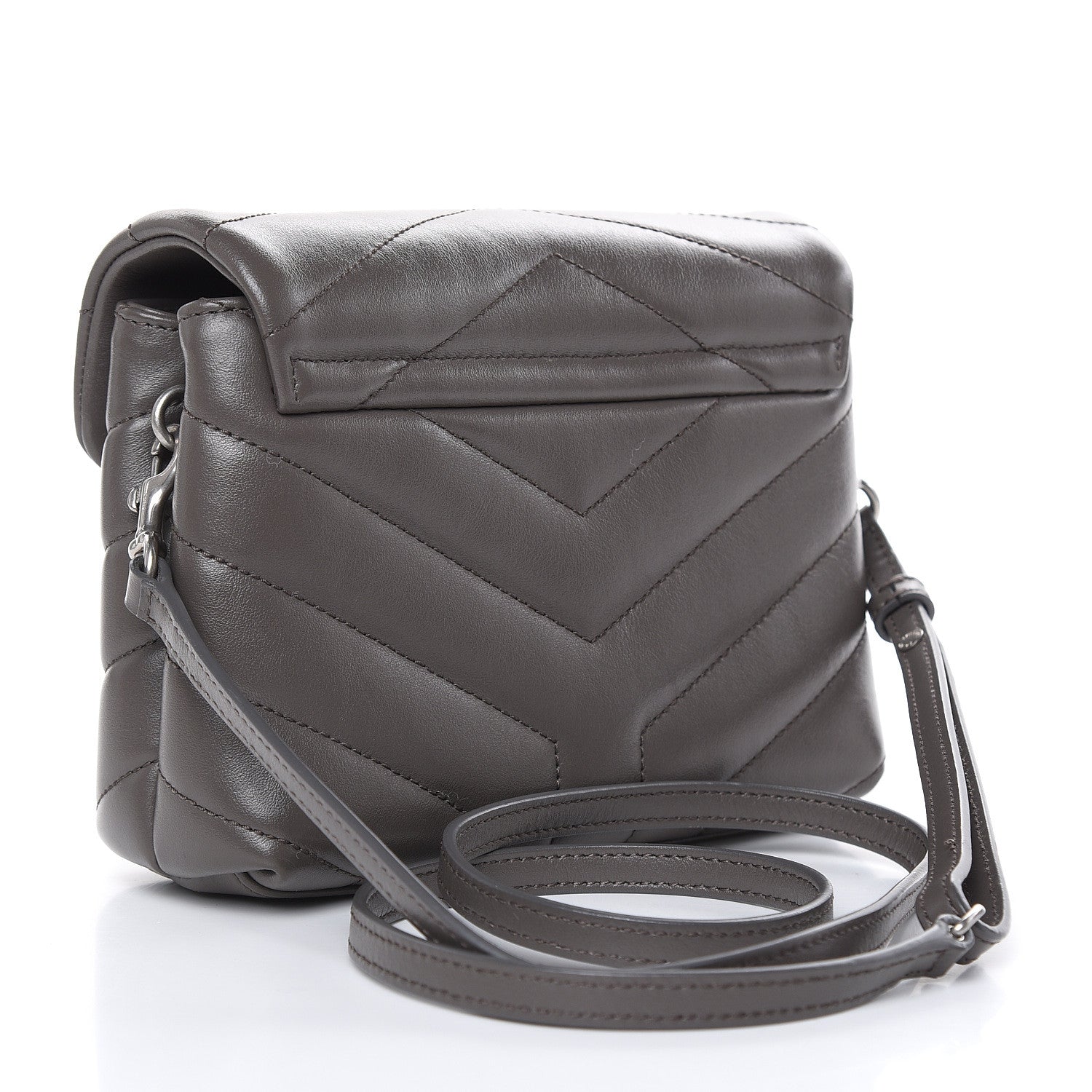 Saint Laurent Calfskin Y Quilted Monogram Toy Loulou Crossbody Bag Earth 3 of 10