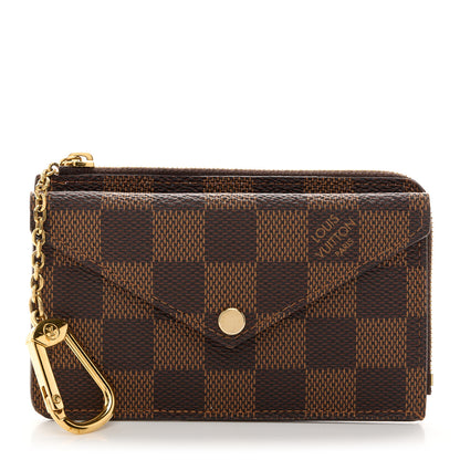 Louis Vuitton Damier Ebene Recto Verso Card Holder Rose Ballerine 1 of 9