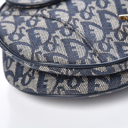 Christian Dior Monogram Saddle Bag Blue 8 of 8