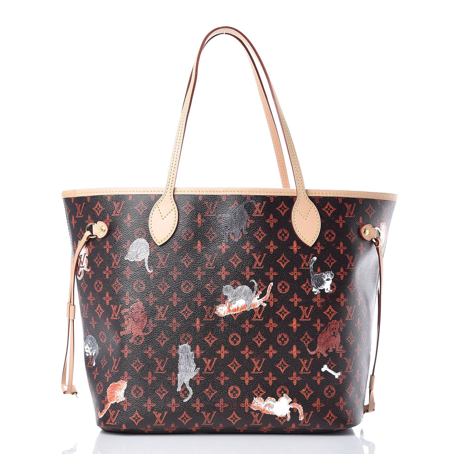 Louis Vuitton Catogram Neverfull MM Marron 3 of 10