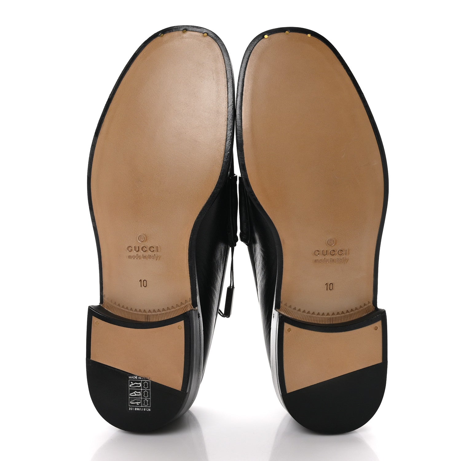 Gucci Mandala Goatskin Mens Horsebit Loafers 10 Black 5 of 8