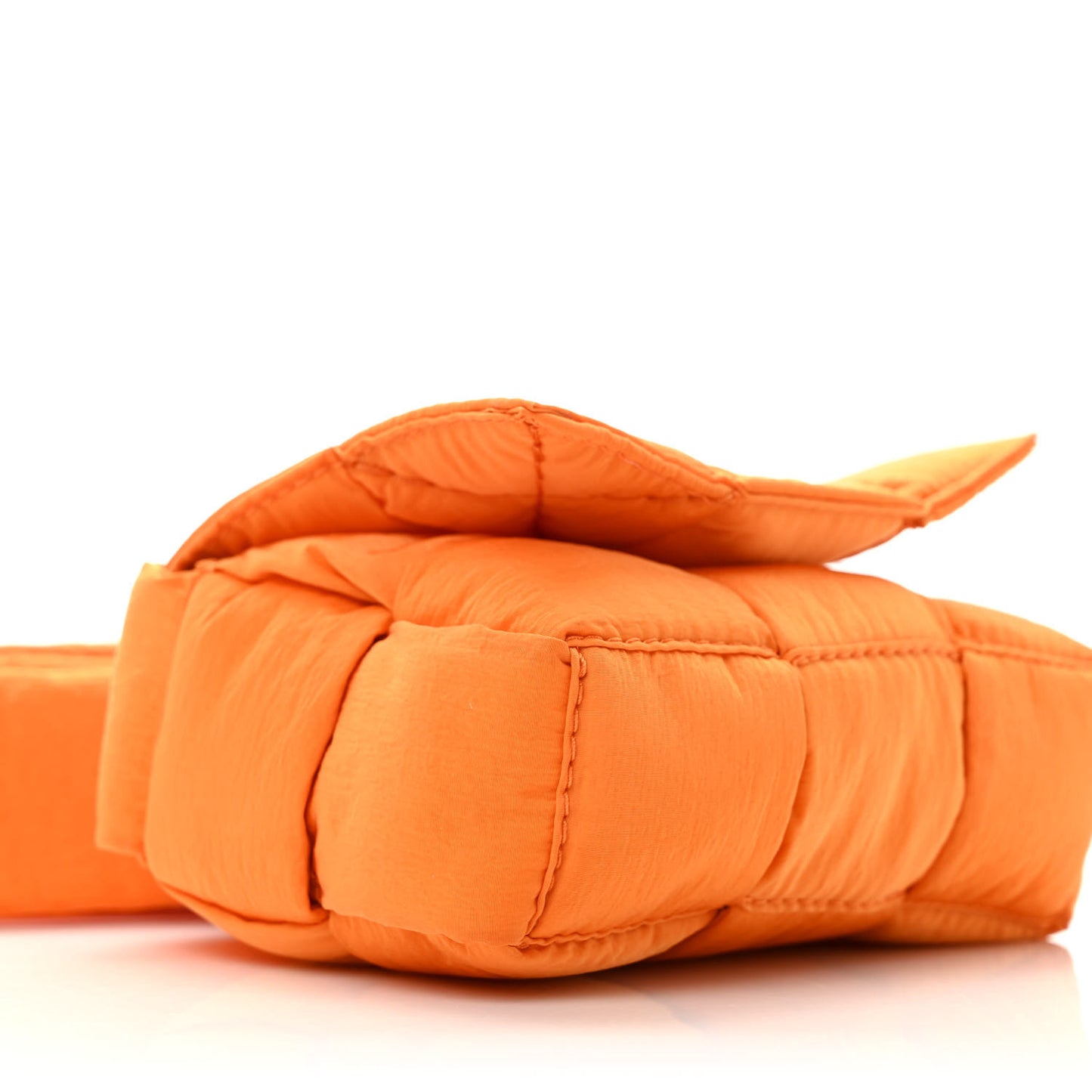 Nylon Intrecciato Padded Tech Candy Cassette Bag Orange