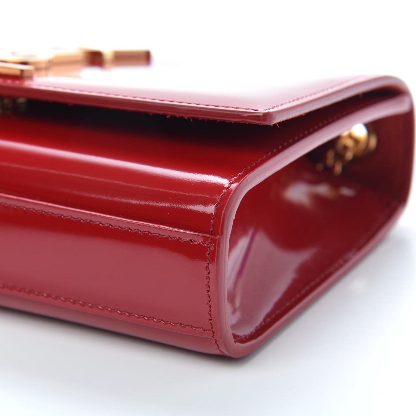 Patent Small Monogram Kate Satchel Red