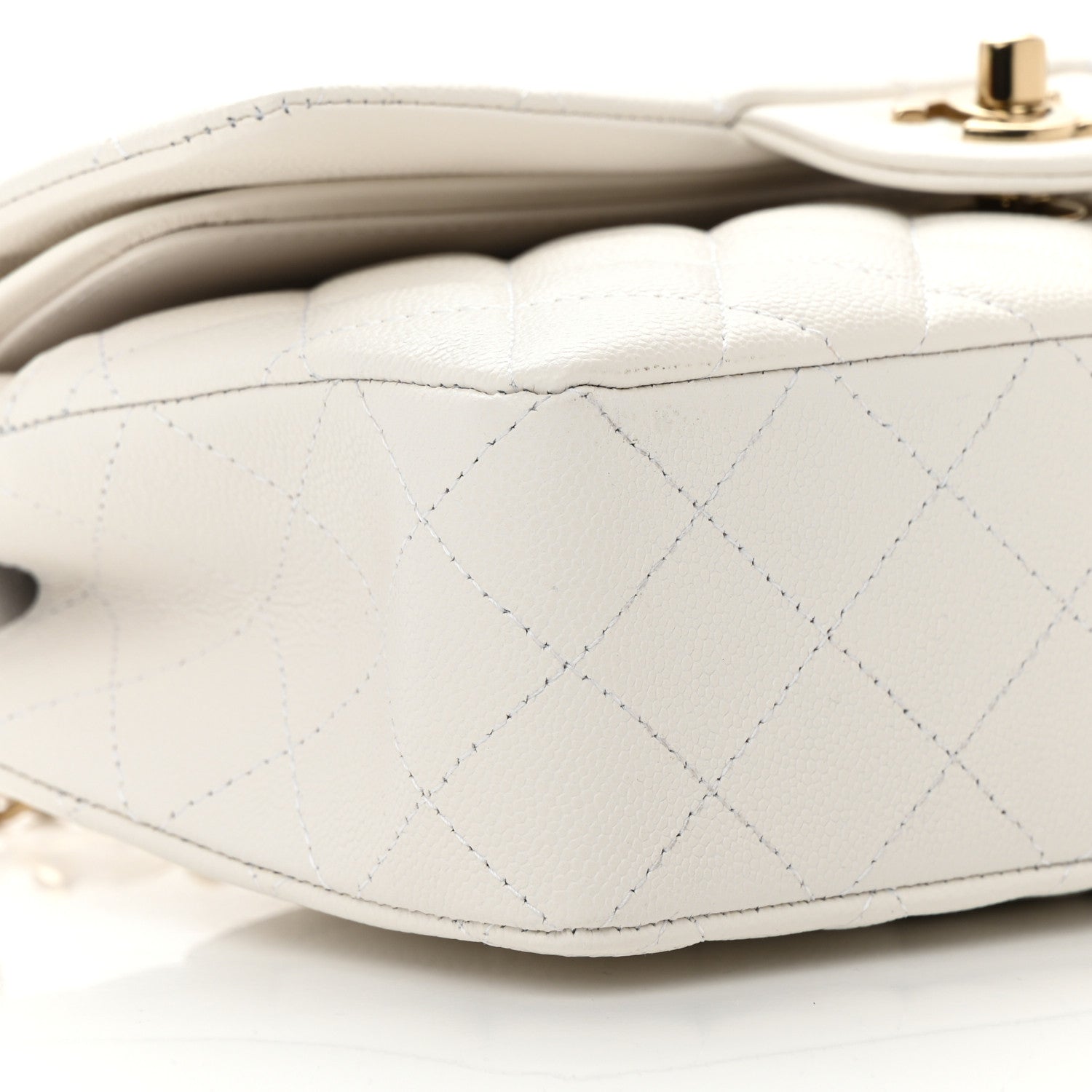 Chanel Caviar Quilted Small Double Flap White 9 of 13