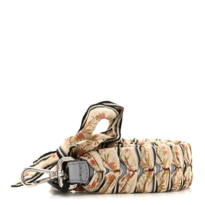 Fendi Calfskin Ribbon Lace Up Floral Strap You Grey White 1 of 4