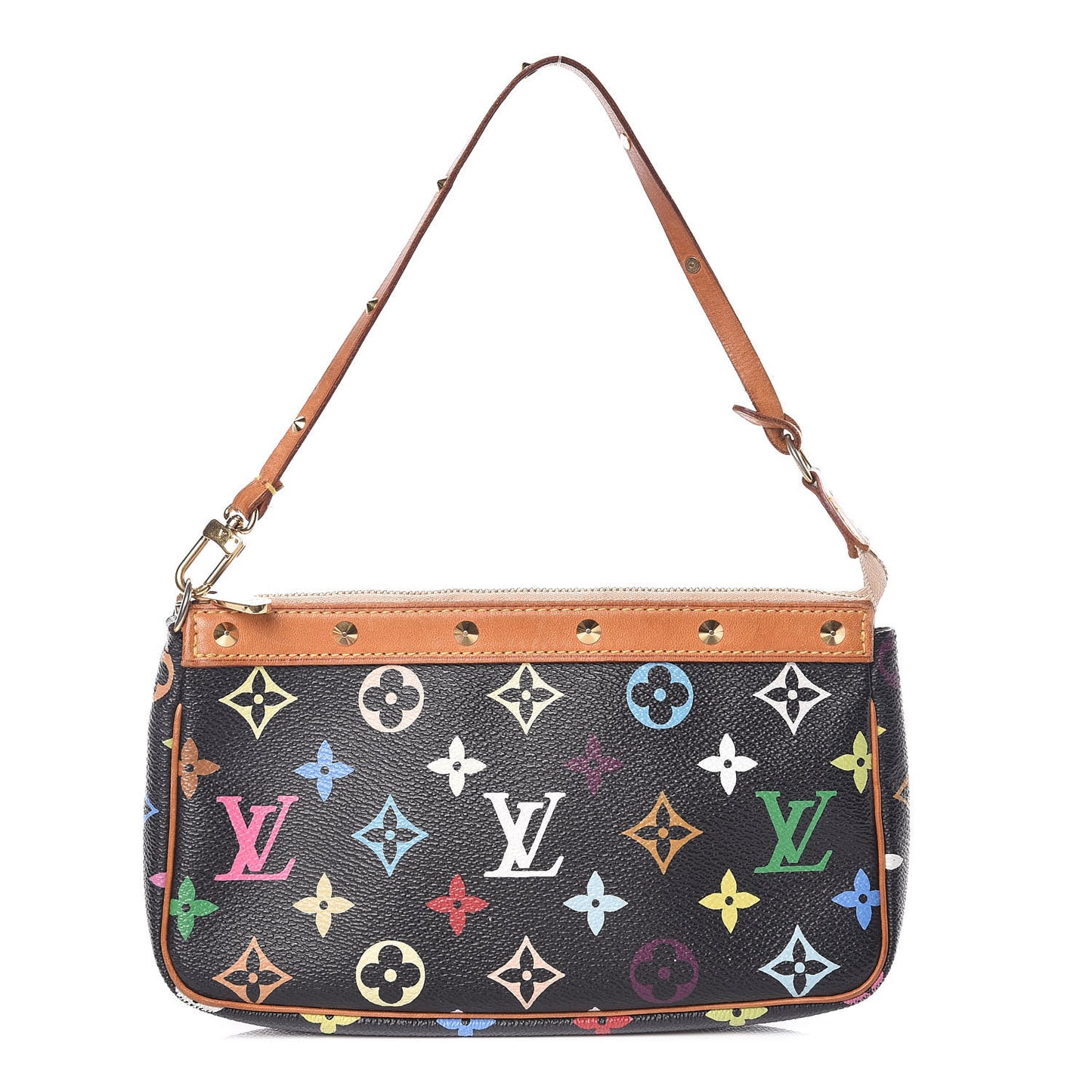 Monogram Multicolor Pochette Accessories Black