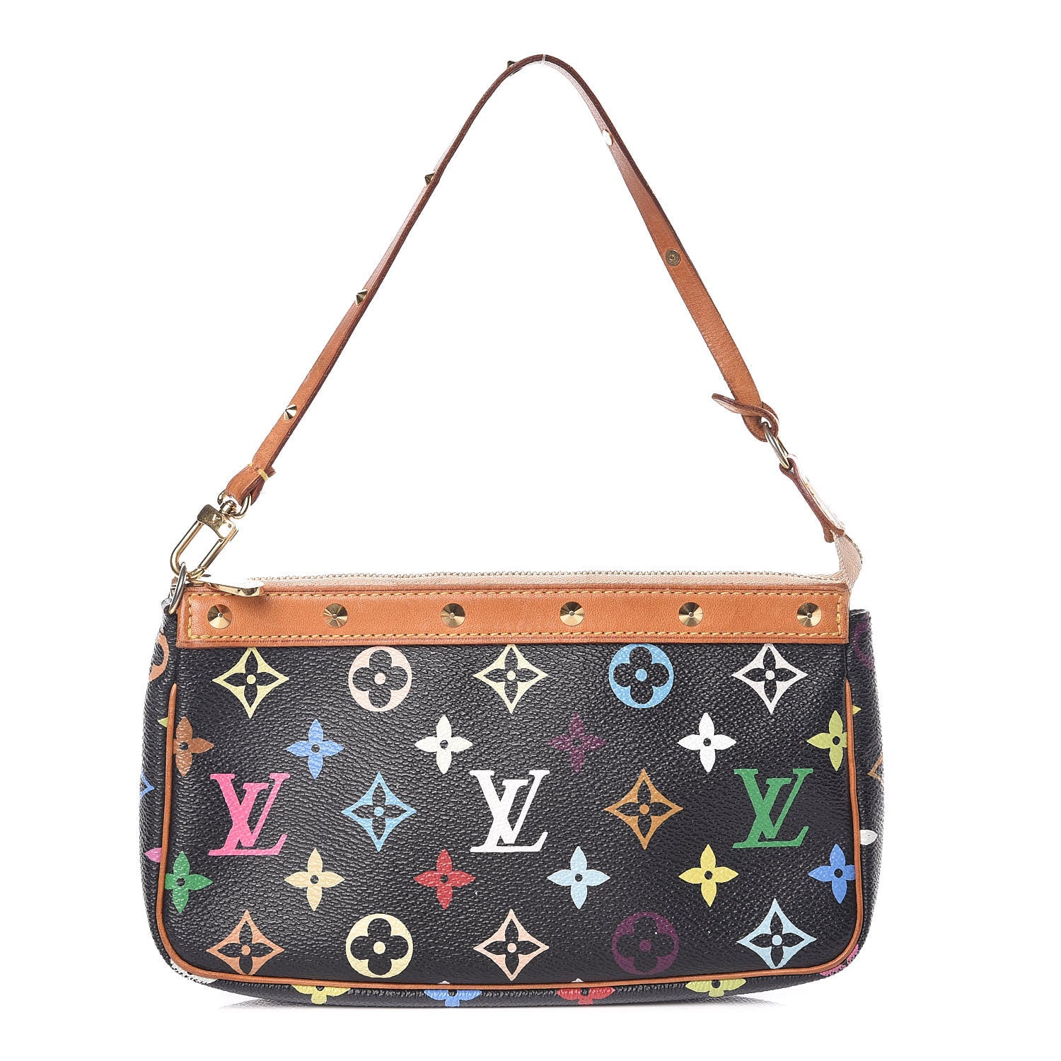 Louis Vuitton Monogram Multicolor Pochette Accessories Black 1 of 13