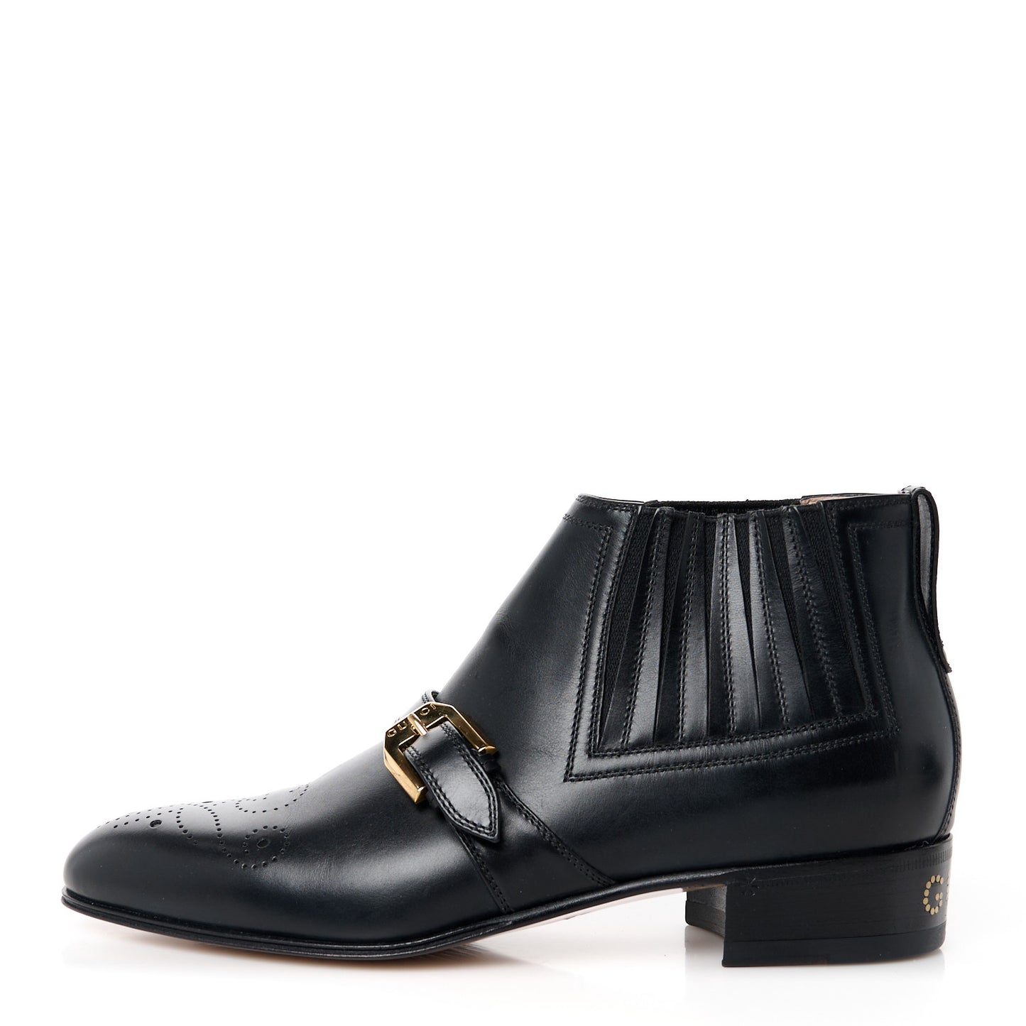 Waxed Calfskin Womens Ankle Boots 36 Black