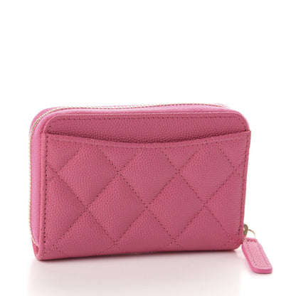 Chanel Caviar Quilted Zip Coin Purse Pink 3 of 8