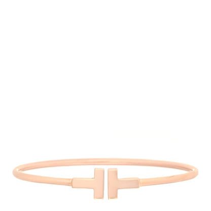 Tiffany 18K Rose Gold T Wire Bracelet 1 of 4