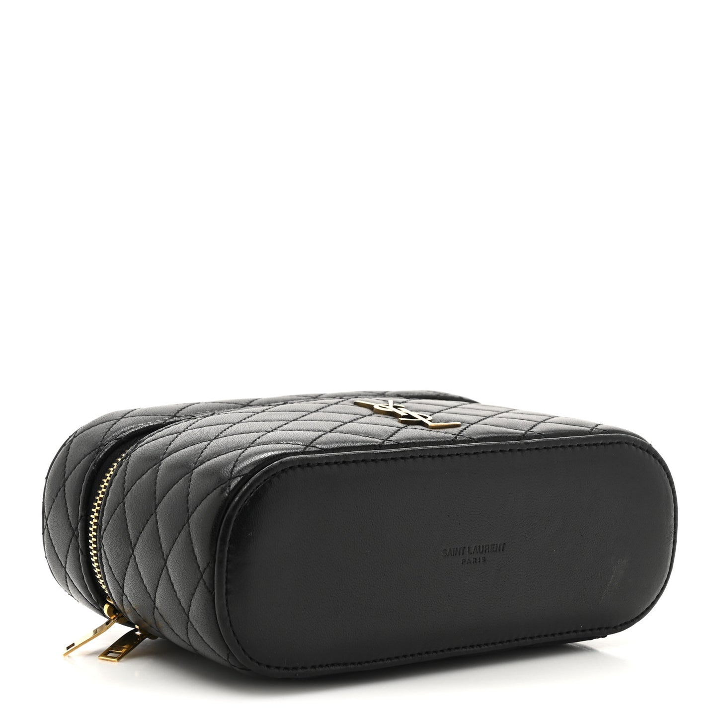 Lambskin Quilted Mini Gaby Vanity Case Black