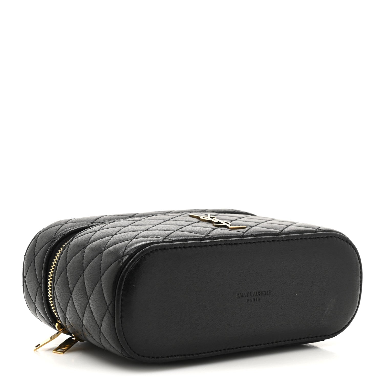 Saint Laurent Lambskin Quilted Mini Gaby Vanity Case Black 4 of 10
