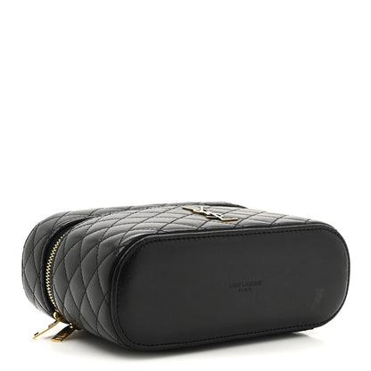 Saint Laurent Lambskin Quilted Mini Gaby Vanity Case Black 4 of 10