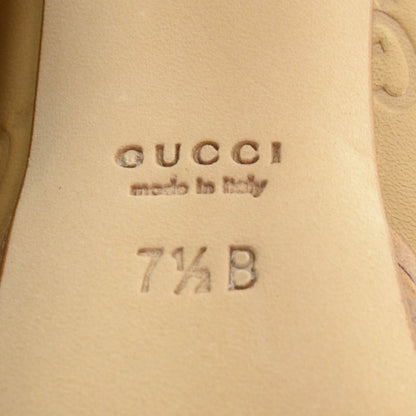 Gucci Leather Hollywood Peep Toe Pumps 7.5 Nude 6 of 6