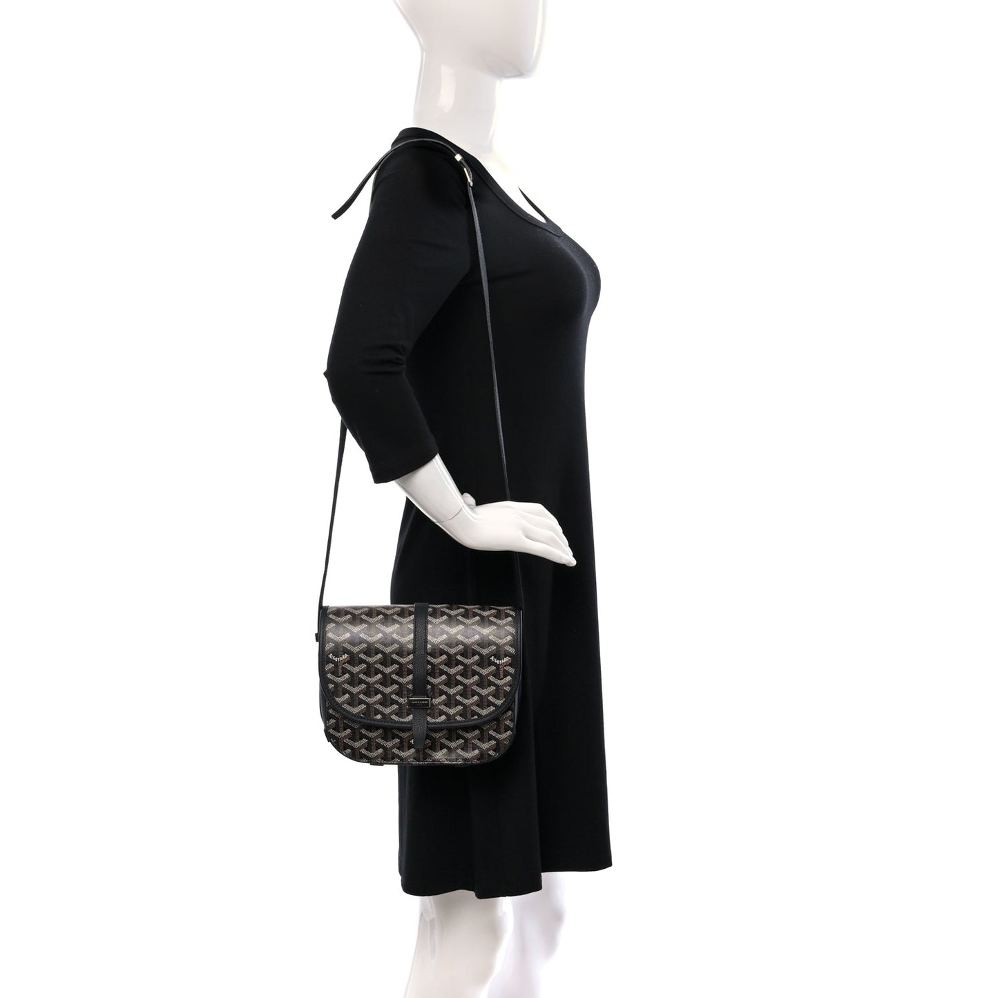 Goyardine Belvedere II PM Messenger Bag Black