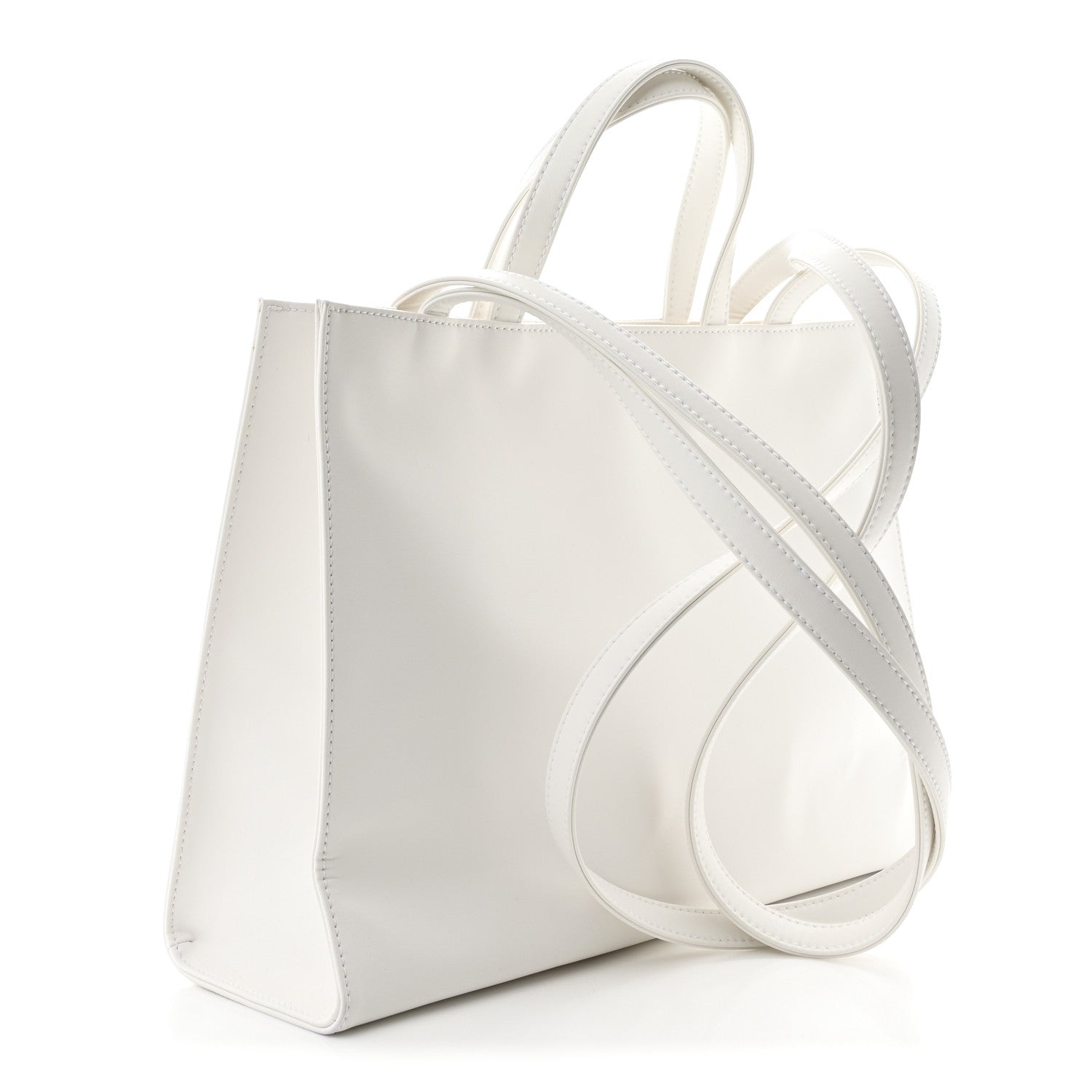 Telfar Vegan Leather Medium Shopping Bag White 3 of 9