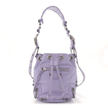 Balenciaga Agneau Arena Le Cagole Bucket Bag XS Lilac 1 of 11