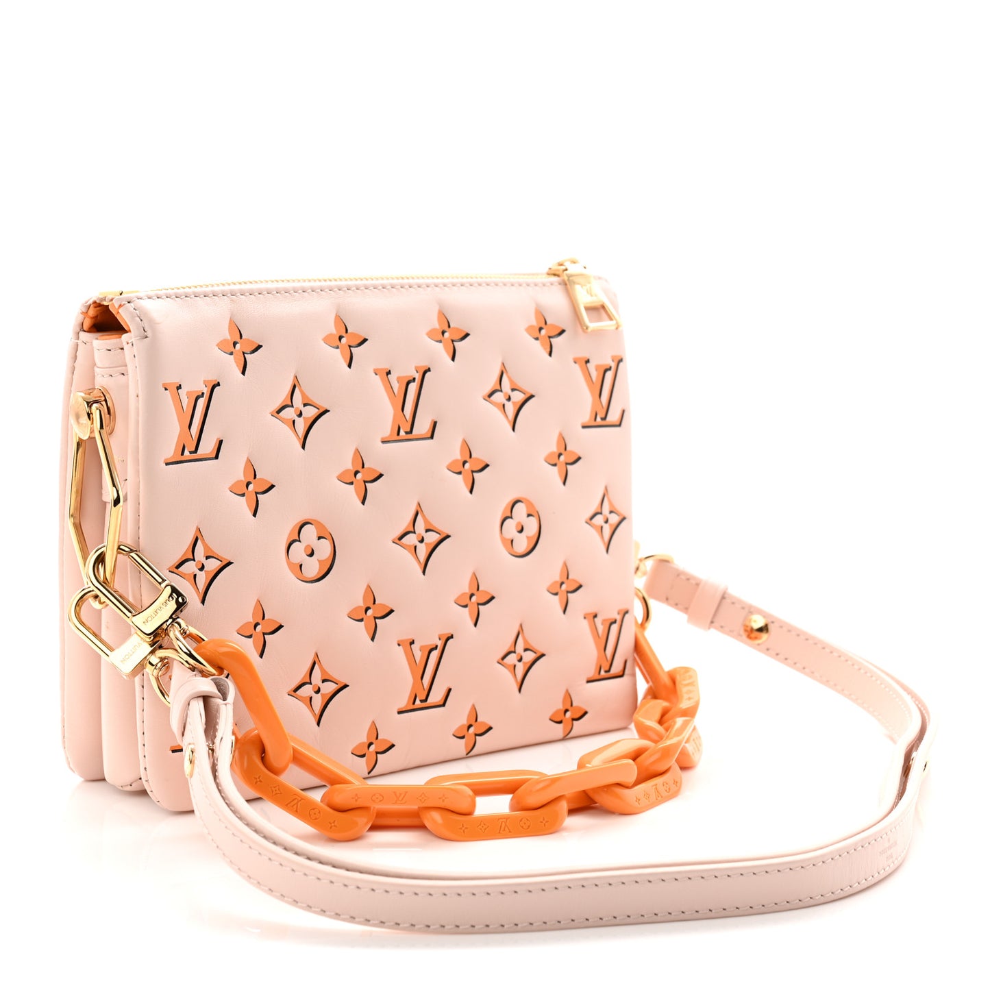 LV x SY Lambskin Monogram Coussin BB Pearl