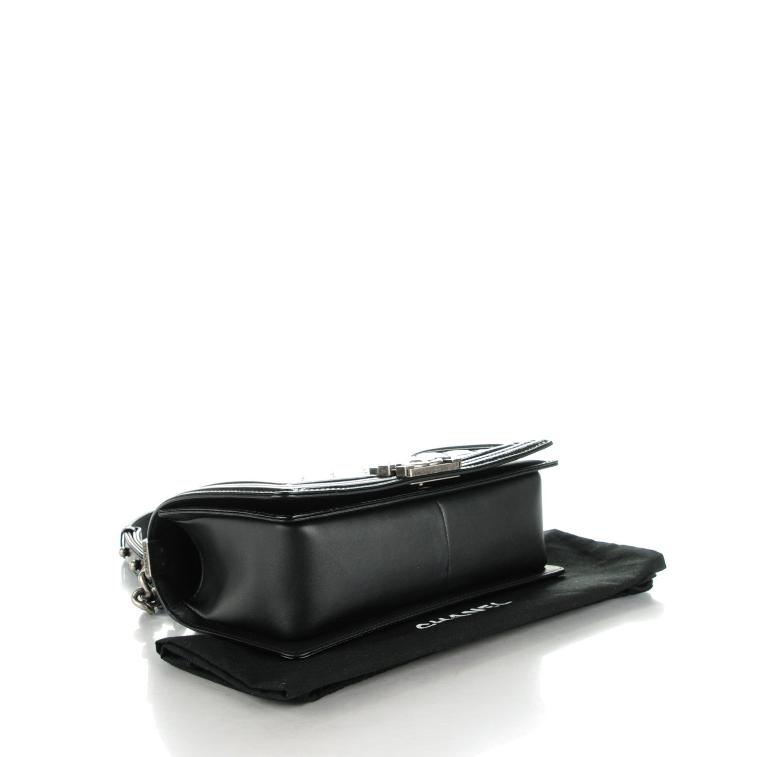 Chanel Patent Calfskin Quilted Medium Boy Flap Black 4 of 8