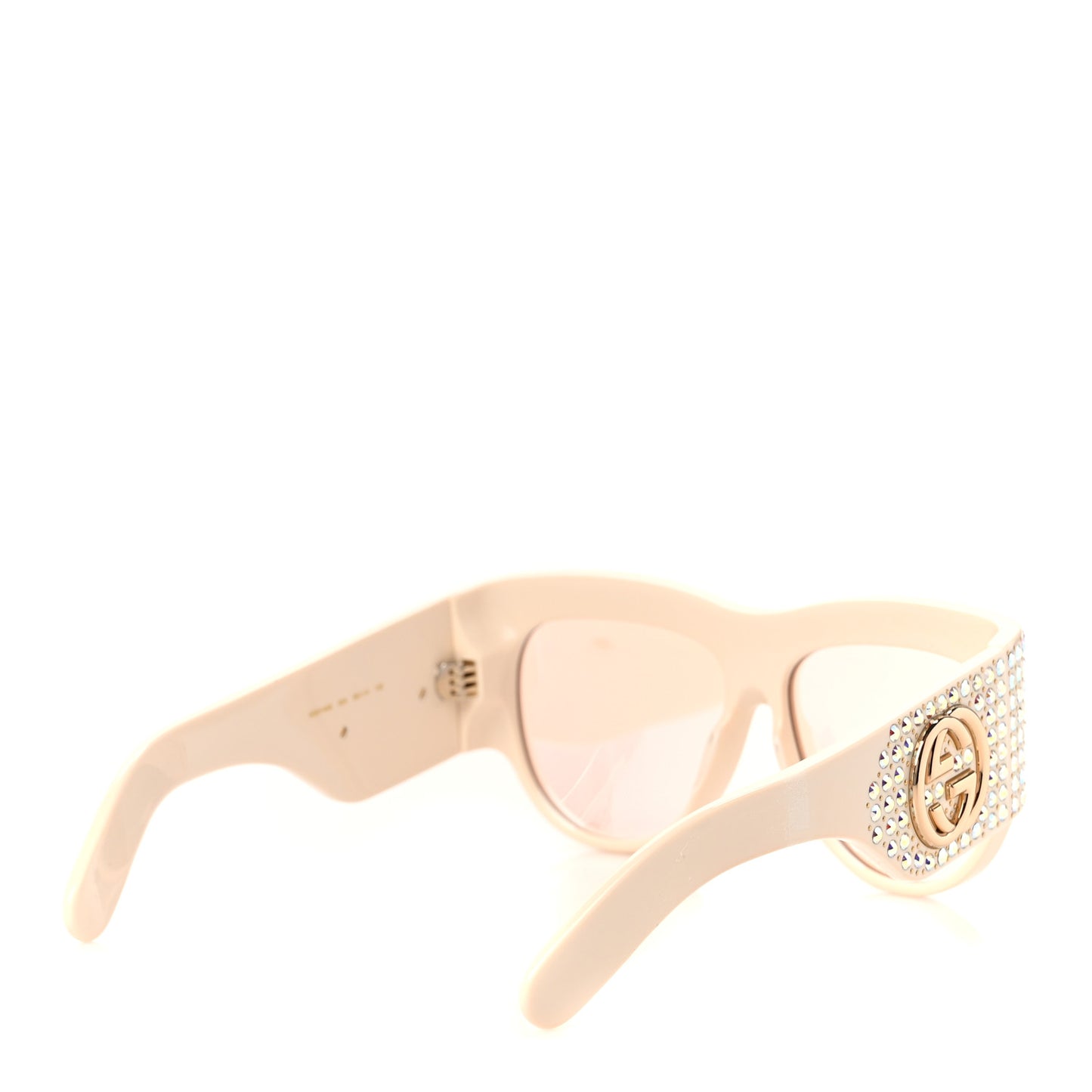 Acetate Crystal Oversize Hollywood Forever Sunglasses GG0144S Ivory