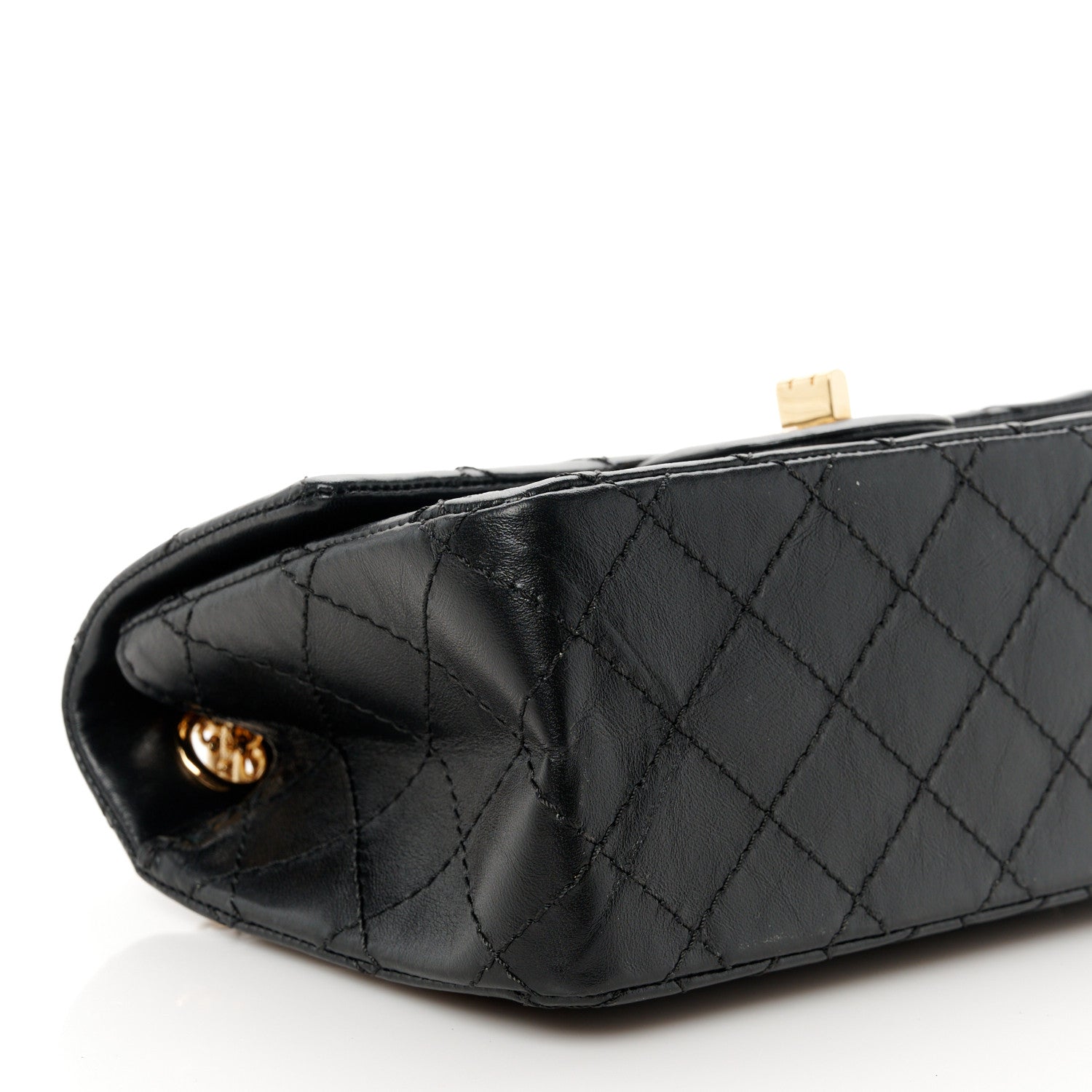 Chanel Aged Calfskin Quilted 2.55 Reissue Mini Flap  Black 9 of 10