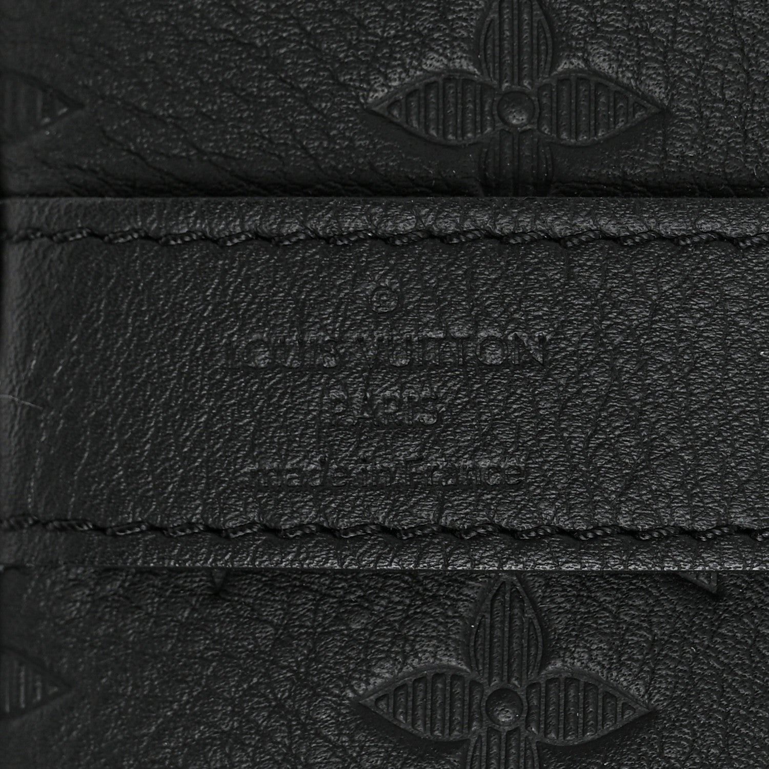 Louis Vuitton Calfskin Shadow Monogram Keepall Bandouliere 50 Black 5 of 9