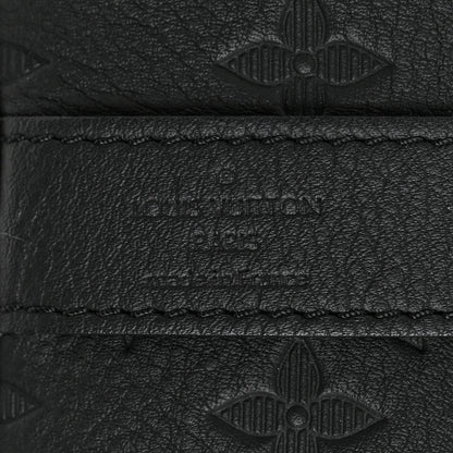Louis Vuitton Calfskin Shadow Monogram Keepall Bandouliere 50 Black 5 of 9
