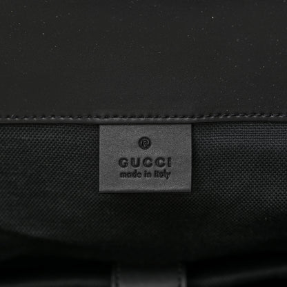 Gucci Soft GG Supreme Monogram Appia Calfskin Web Double Buckle Backpack Black 6 of 11