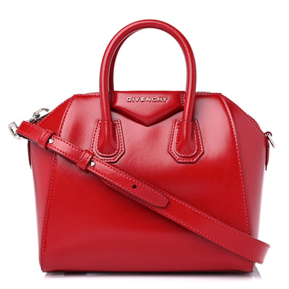 Givenchy Shiny Lord Calfskin Mini Antigona Dark Red 1 of 9