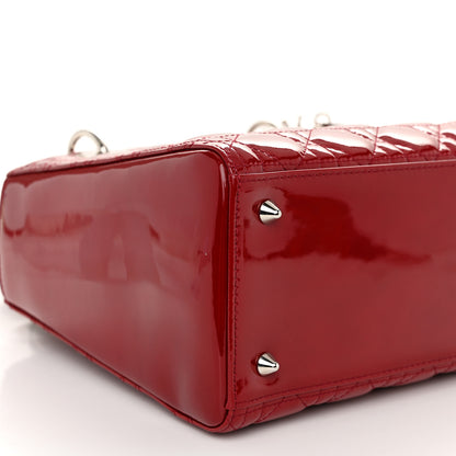 Christian Dior Patent Cannage Medium Lady Dior Red 9 of 10