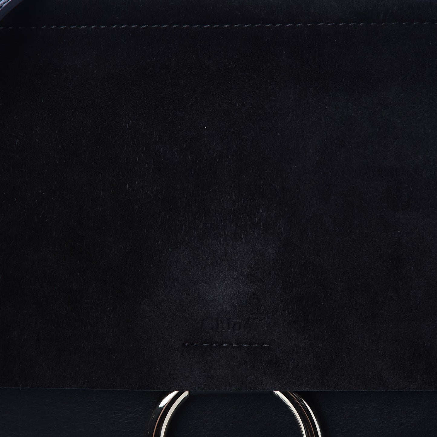 Suede Calfskin Medium Faye Shoulder Bag Black