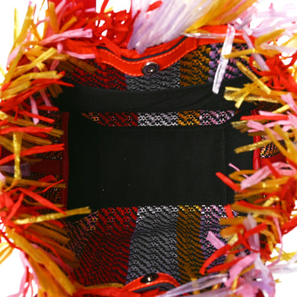 Christian Louboutin Raffia Small Frangibus Tote Orange Multicolor 5 of 8