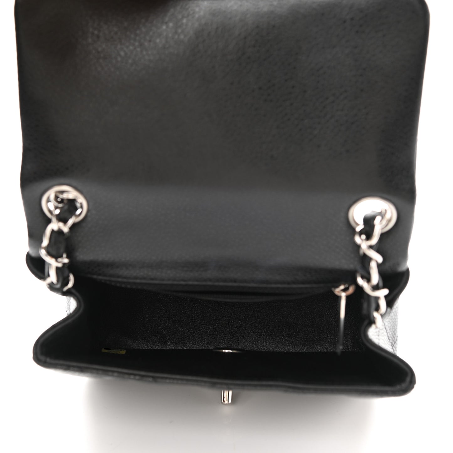 Caviar Quilted Mini Square Flap Black