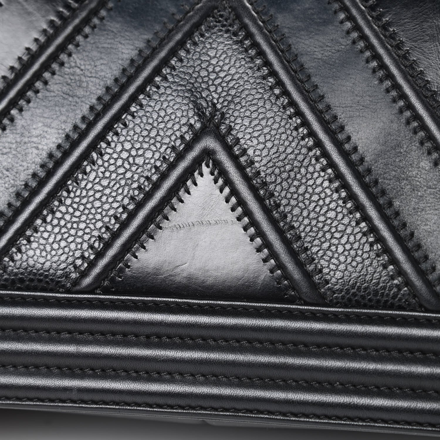 Chanel Caviar Suede Calfskin Chevron Medium Boy Flap Black 14 of 14