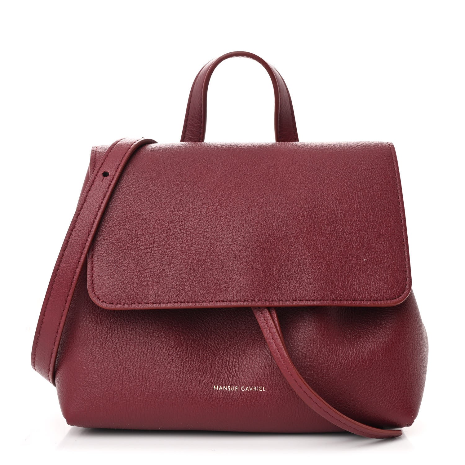 Mansur Gavriel Calfskin Mini Soft Lady Bag Claret 1 of 9