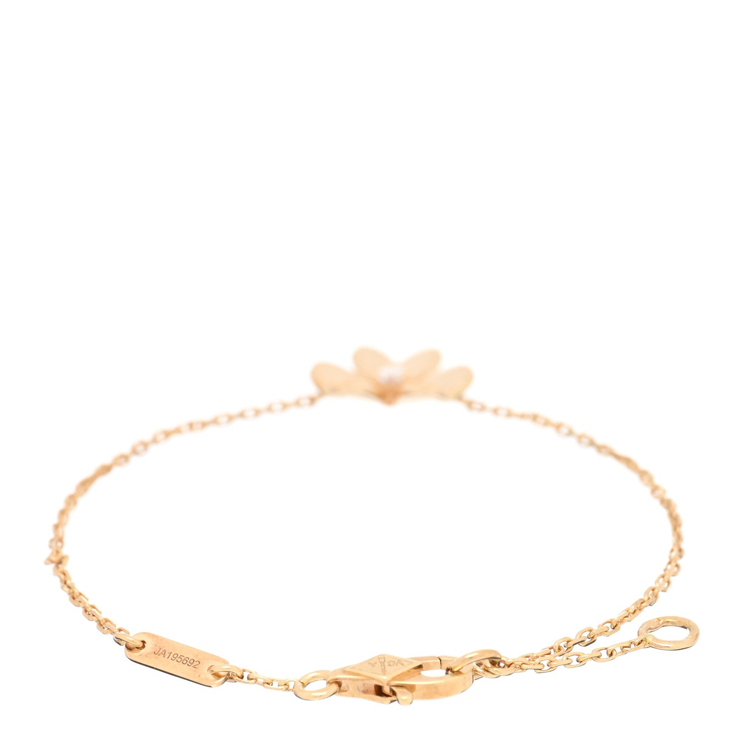 Van Cleef & Arpels 18K Yellow Gold Diamond Mini Frivole Bracelet 2 of 3